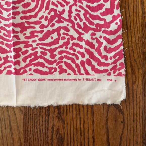 Thibaut St. Croix Pink F913156 Summer House Collection Fabric Remnant - Picture 10 of 11